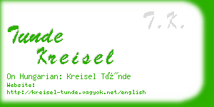tunde kreisel business card
